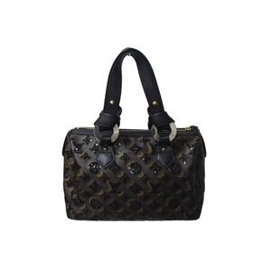 LOUIS VUITTON Speedy Handbag Monogram Eclipse Black Sequins
